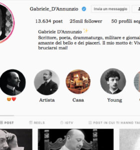 Gabriele D’Annunzio, un INFLUENCER di altri tempi